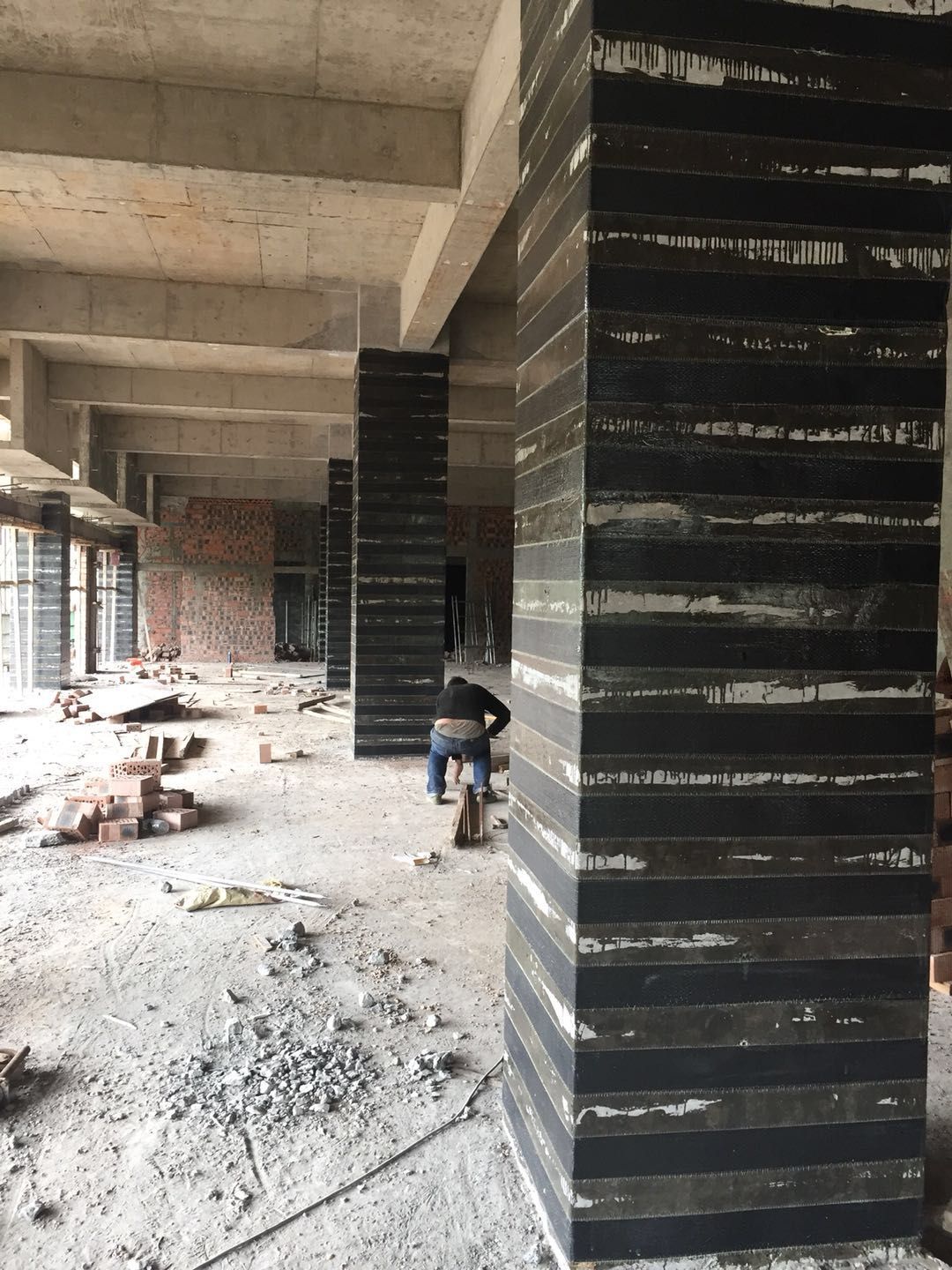 杭州碳纤维加固混凝土柱施工
